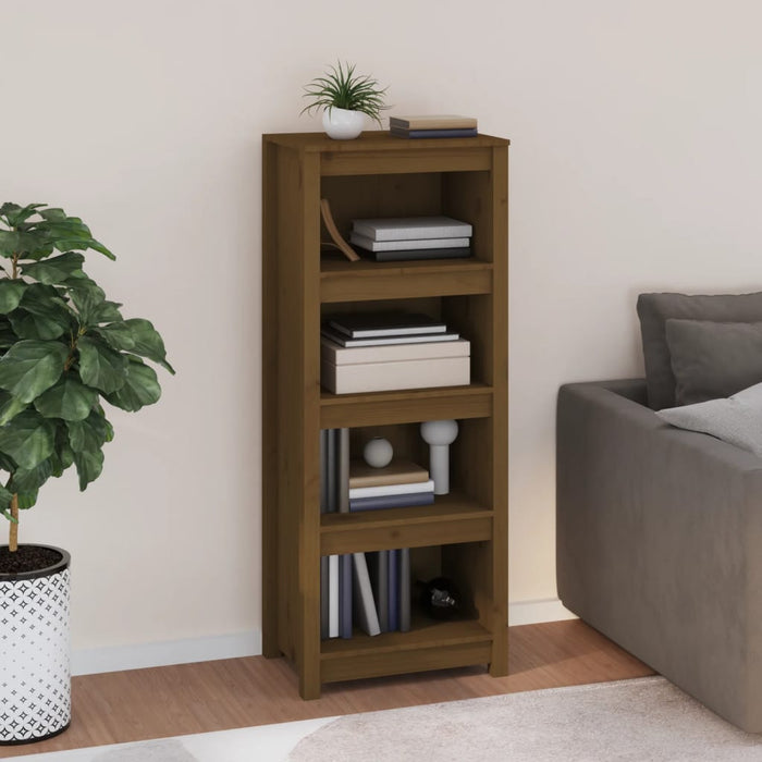 Bibliotecă, maro miere, 50x35x125,5 cm, lemn masiv de pin - WALTI WALTI