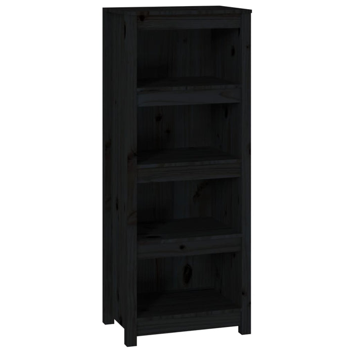 Bibliotecă, negru, 50x35x125,5 cm, lemn masiv de pin - WALTI WALTI