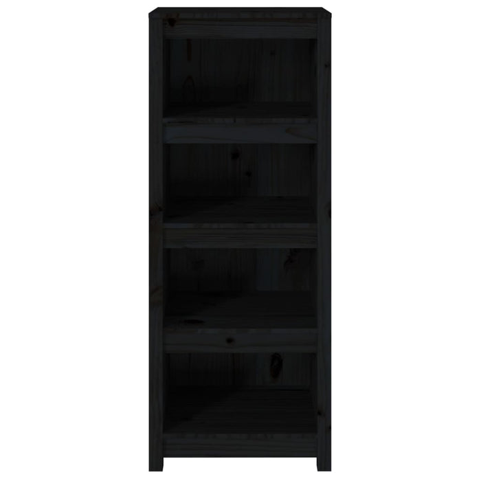 Bibliotecă, negru, 50x35x125,5 cm, lemn masiv de pin - WALTI WALTI