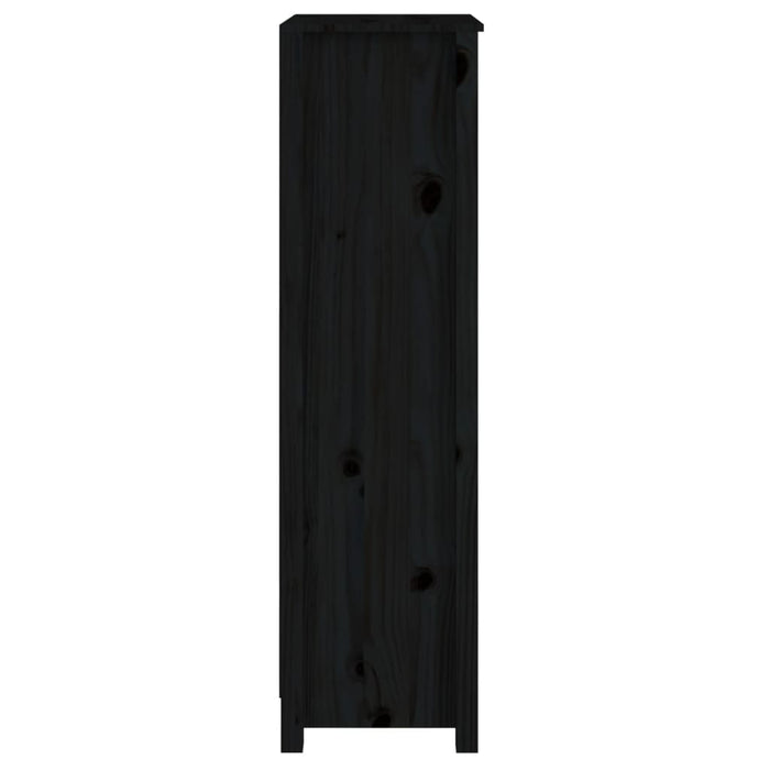 Bibliotecă, negru, 50x35x125,5 cm, lemn masiv de pin - WALTI WALTI