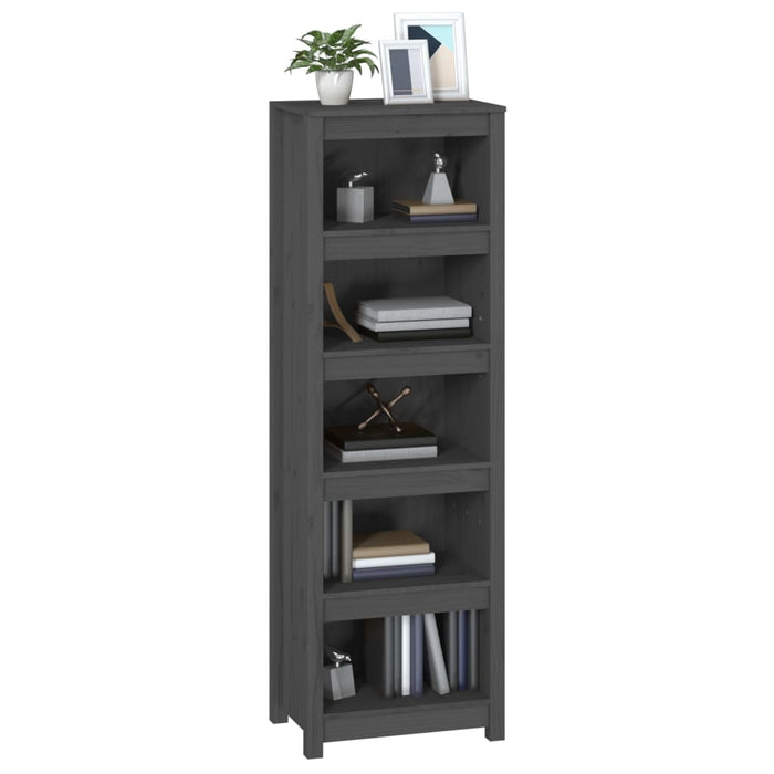 Bibliotecă, gri, 50x35x154 cm, lemn masiv de pin - WALTI WALTI