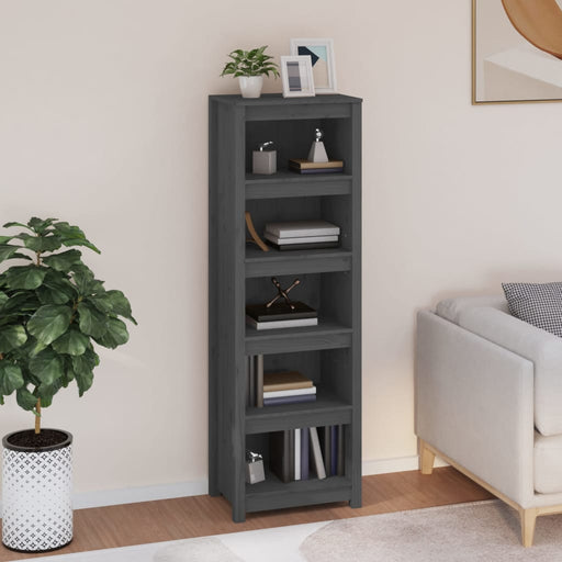 Bibliotecă, gri, 50x35x154 cm, lemn masiv de pin - WALTI WALTI