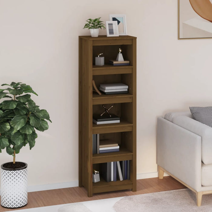Bibliotecă, maro miere, 50x35x154 cm, lemn masiv de pin - WALTI WALTI