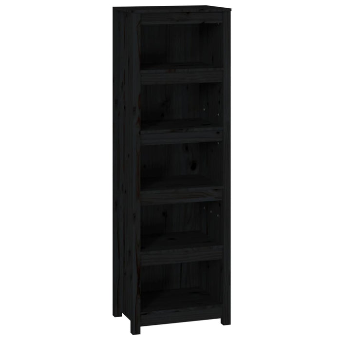 Bibliotecă, negru, 50x35x154 cm, lemn masiv de pin - WALTI WALTI