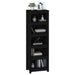 Bibliotecă, negru, 50x35x154 cm, lemn masiv de pin - WALTI WALTI