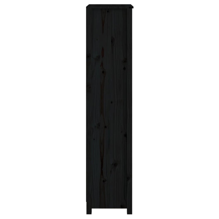Bibliotecă, negru, 50x35x154 cm, lemn masiv de pin - WALTI WALTI