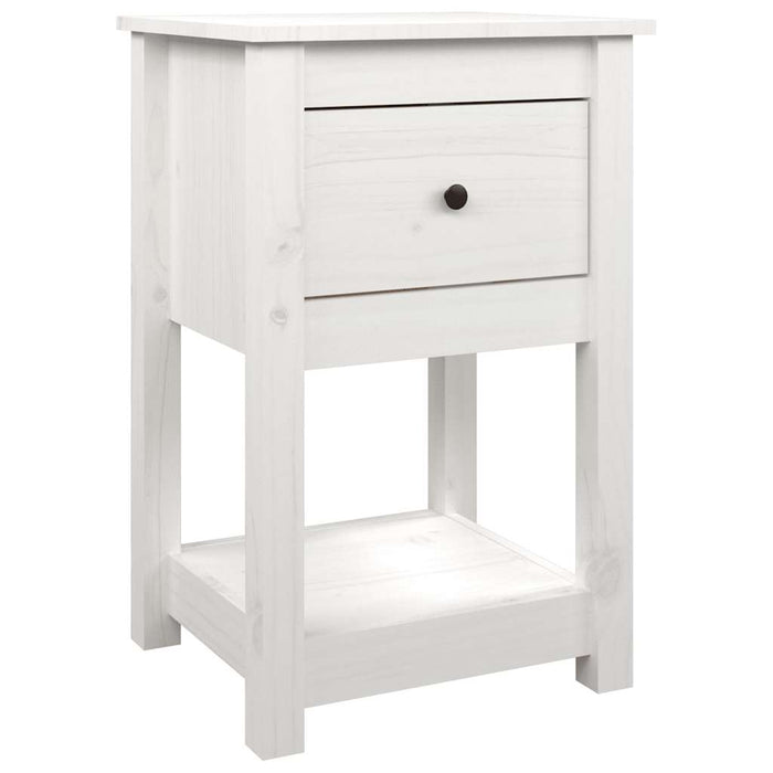 Noptiere, 2 buc., alb, 40x35x61,5 cm, lemn masiv de pin WALTI