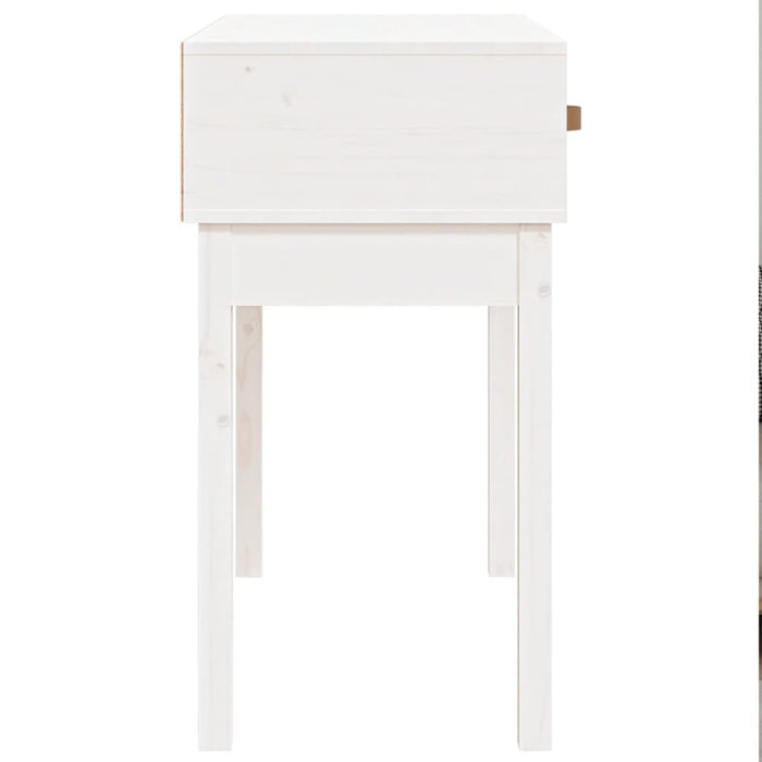 Masă consolă, alb, 76,5x40x75 cm, lemn masiv de pin - WALTI WALTI