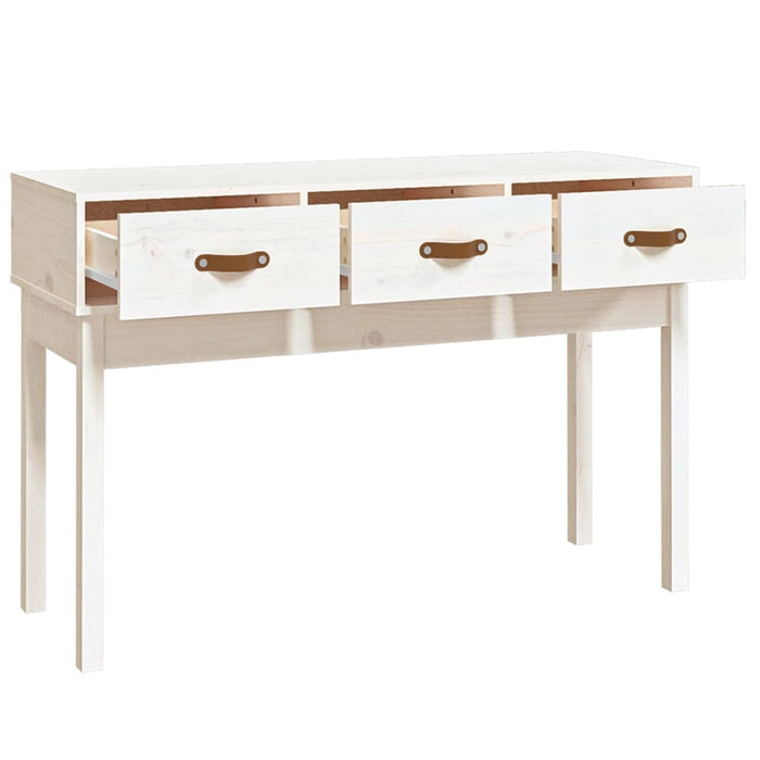 Masă consolă, alb, 114x40x75 cm, lemn masiv de pin - WALTI WALTI