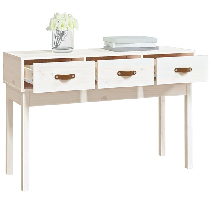 Masă consolă, alb, 114x40x75 cm, lemn masiv de pin - WALTI WALTI
