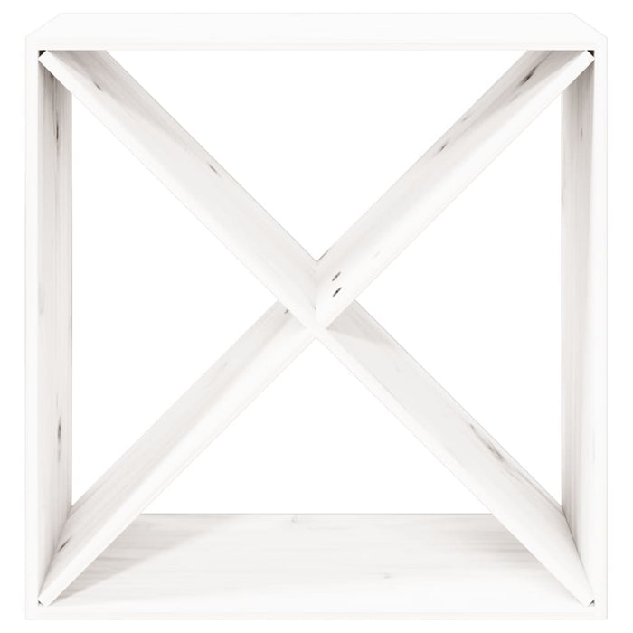 Dulap de vinuri, alb, 62x25x62 cm, lemn masiv de pin WALTI
