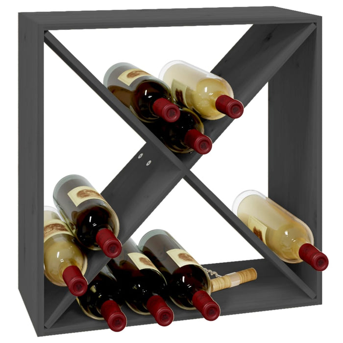Dulap de vinuri, gri, 62x25x62 cm, lemn masiv de pin WALTI