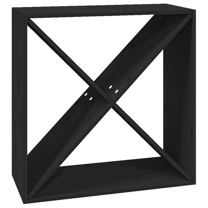 Dulap de vinuri, negru, 62x25x62 cm, lemn masiv de pin WALTI