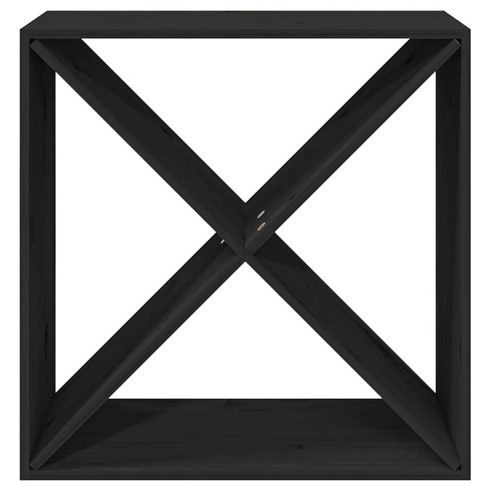 Dulap de vinuri, negru, 62x25x62 cm, lemn masiv de pin WALTI