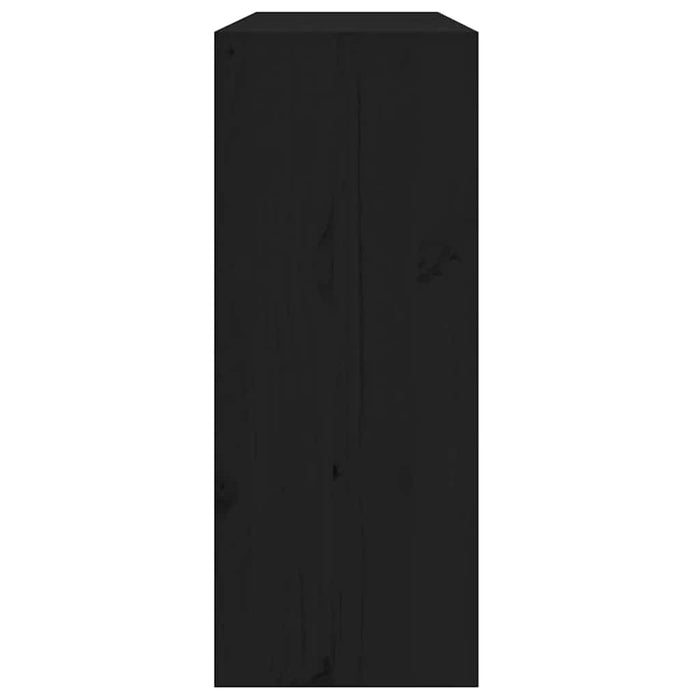 Dulap de vinuri, negru, 62x25x62 cm, lemn masiv de pin WALTI