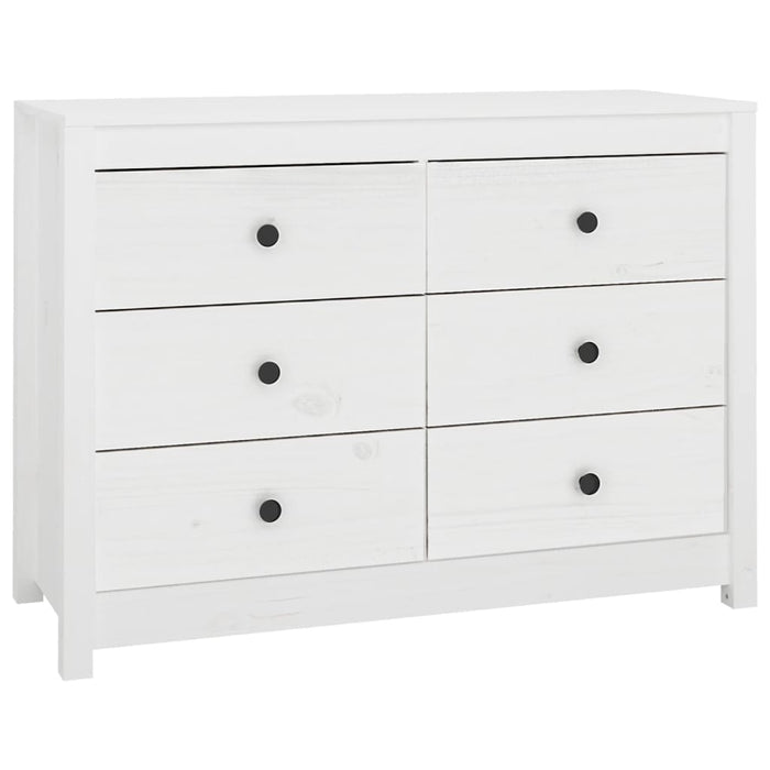 Dulap lateral, alb, 100x40x72 cm, lemn masiv de pin - WALTI WALTI