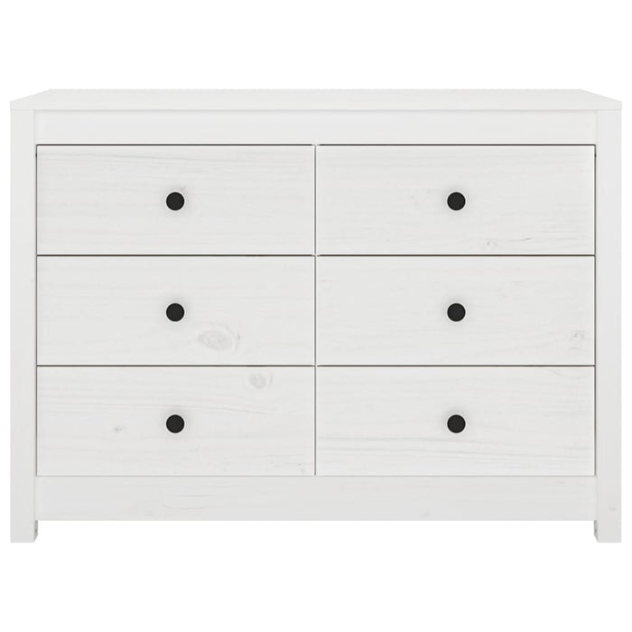 Dulap lateral, alb, 100x40x72 cm, lemn masiv de pin - WALTI WALTI