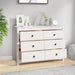 Dulap lateral, alb, 100x40x72 cm, lemn masiv de pin - WALTI WALTI