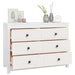 Dulap lateral, alb, 100x40x72 cm, lemn masiv de pin - WALTI WALTI