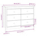 Dulap lateral, alb, 100x40x72 cm, lemn masiv de pin - WALTI WALTI