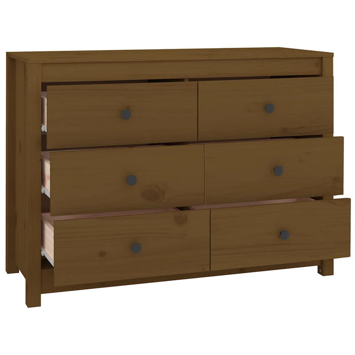Dulap lateral, maro miere, 100x40x72 cm, lemn masiv de pin - WALTI WALTI