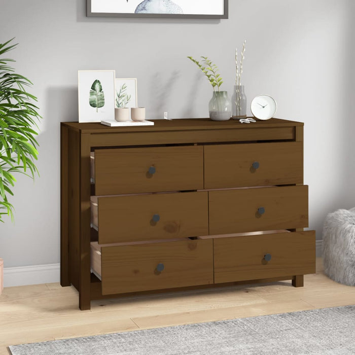 Dulap lateral, maro miere, 100x40x72 cm, lemn masiv de pin - WALTI WALTI