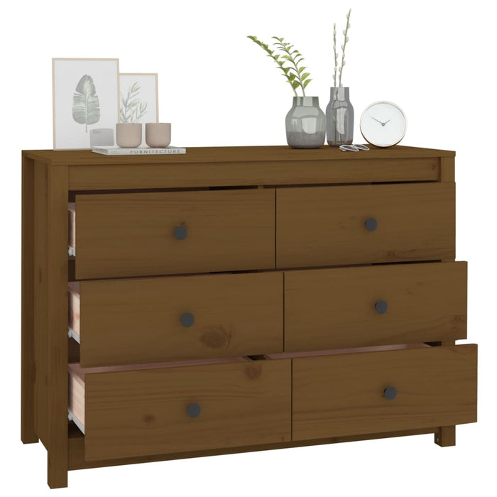 Dulap lateral, maro miere, 100x40x72 cm, lemn masiv de pin - WALTI WALTI