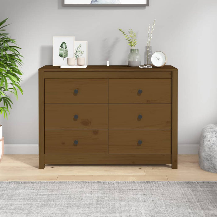 Dulap lateral, maro miere, 100x40x72 cm, lemn masiv de pin - WALTI WALTI