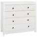 Dulap lateral, alb, 100x40x90 cm, lemn masiv de pin - WALTI WALTI