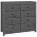 Dulap lateral, gri, 100x40x90 cm, lemn masiv de pin - WALTI WALTI