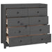 Dulap lateral, gri, 100x40x90 cm, lemn masiv de pin - WALTI WALTI