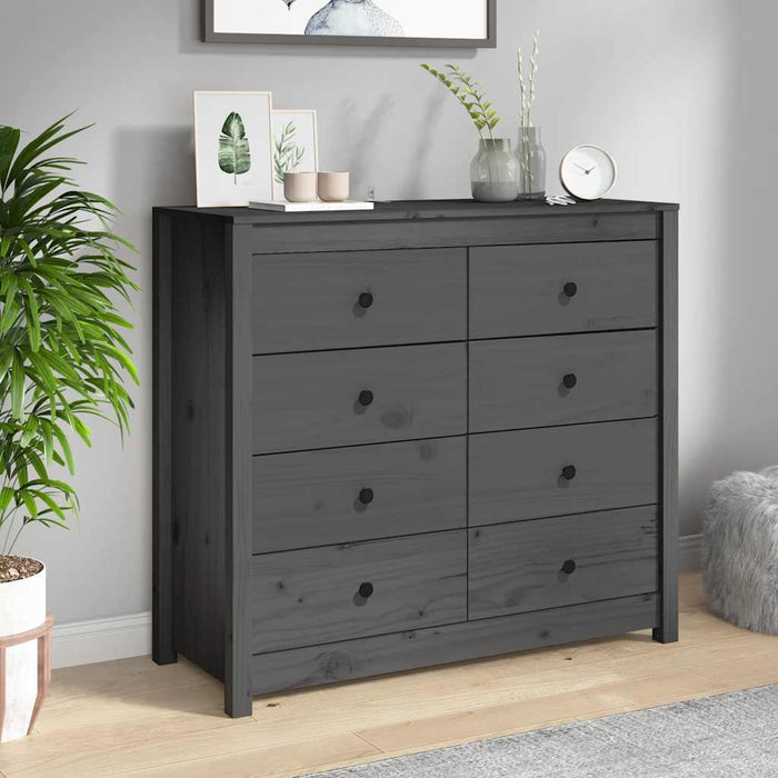 Dulap lateral, gri, 100x40x90 cm, lemn masiv de pin - WALTI WALTI