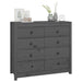 Dulap lateral, gri, 100x40x90 cm, lemn masiv de pin - WALTI WALTI