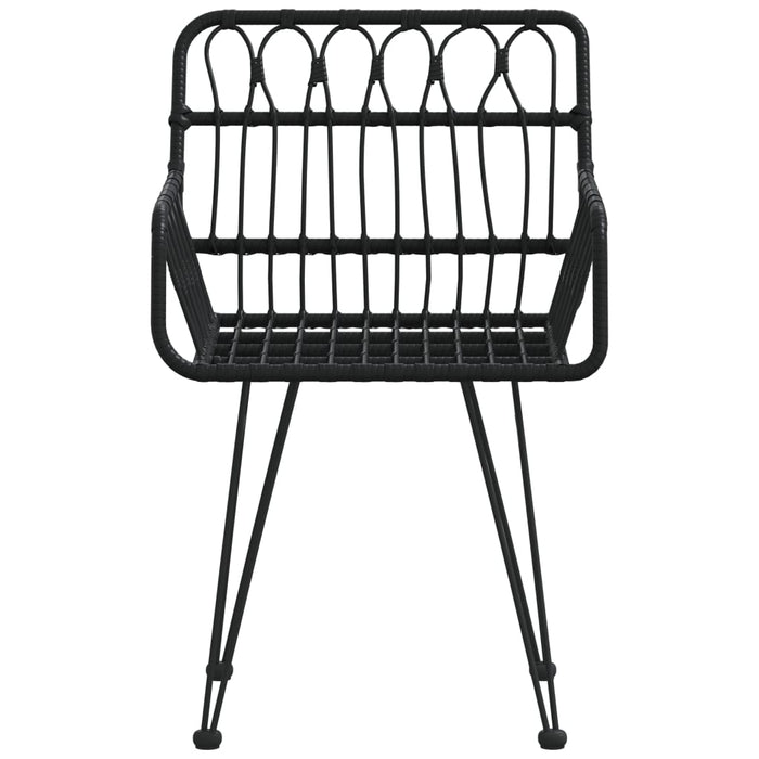 Scaune de grădină cu cotiere 2 buc. negru 56x64x80 cm ratan PE - WALTI WALTI