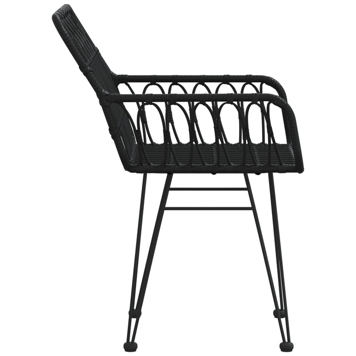 Scaune de grădină cu cotiere 2 buc. negru 56x64x80 cm ratan PE - WALTI WALTI