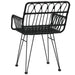 Scaune de grădină cu cotiere 2 buc. negru 56x64x80 cm ratan PE - WALTI WALTI