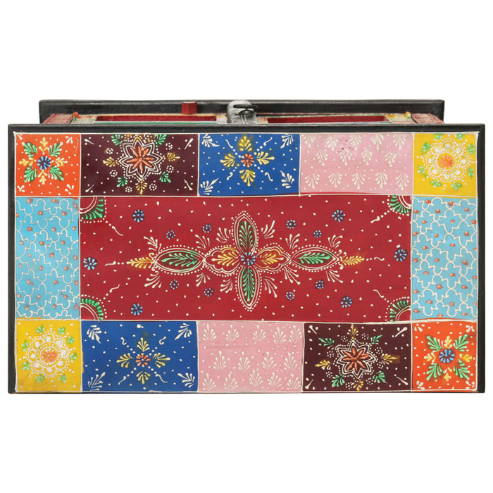 Dulap pictată manual cu uși 53x30x75 cm, lemn masiv de mango WALTI