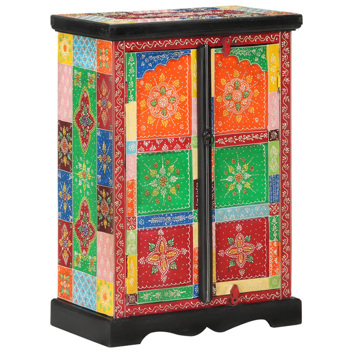 Dulap pictată manual cu uși 53x30x75 cm, lemn masiv de mango WALTI