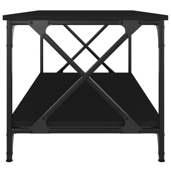 Măsuță de cafea, negru, 100x50x45 cm, lemn prelucrat și fier - WALTI WALTI