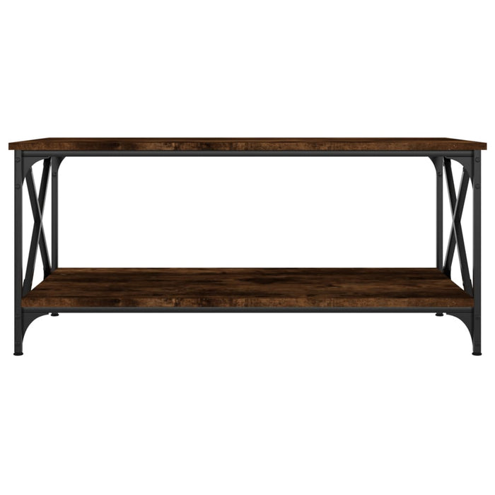 Măsuță cafea stejar fumuriu 100x50x45 cm lemn prelucrat și fier - WALTI WALTI