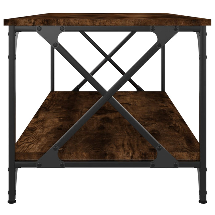 Măsuță cafea stejar fumuriu 100x50x45 cm lemn prelucrat și fier - WALTI WALTI