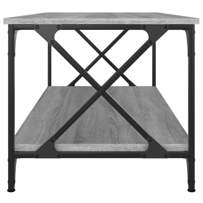 Măsuță cafea, gri sonoma, 100x50x45 cm lemn prelucrat și fier WALTI