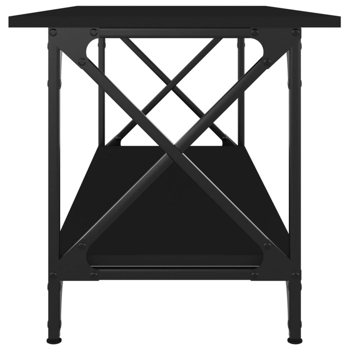 Măsuță de cafea, negru, 100x45x45 cm, lemn prelucrat și fier WALTI