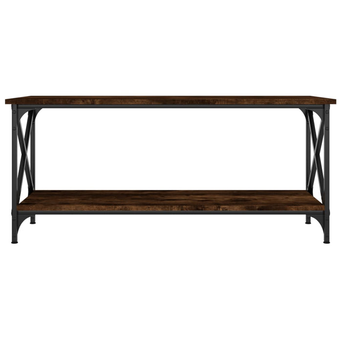 Măsuță cafea stejar fumuriu 100x45x45 cm lemn prelucrat și fier WALTI
