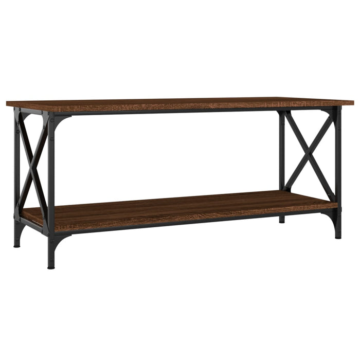 Măsuță cafea stejar maro 100x45x45 cm lemn prelucrat și fier WALTI