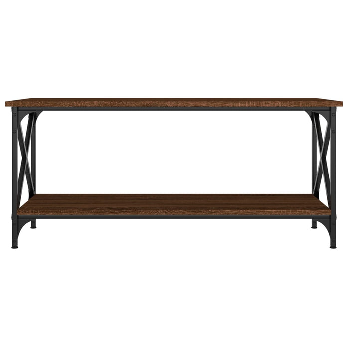 Măsuță cafea stejar maro 100x45x45 cm lemn prelucrat și fier WALTI
