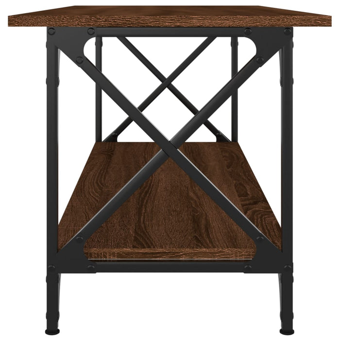 Măsuță cafea stejar maro 100x45x45 cm lemn prelucrat și fier WALTI