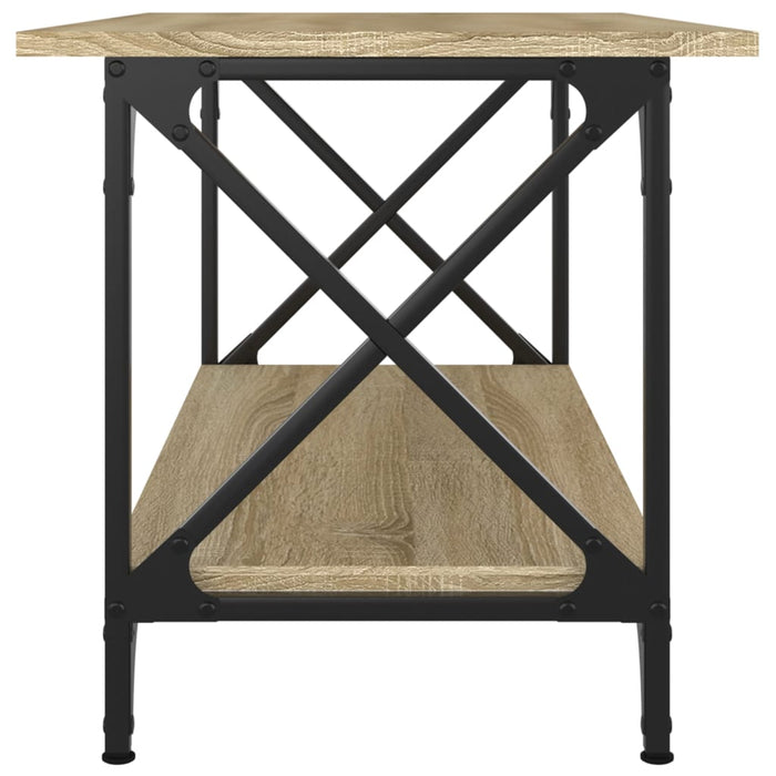 Măsuță cafea, stejar sonoma, 80x45x45 cm lemn prelucrat și fier - WALTI WALTI