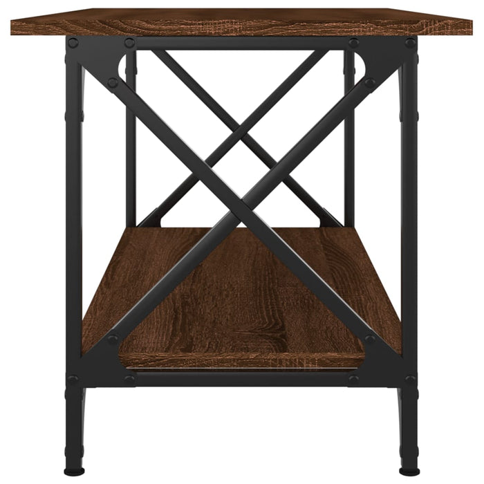 Măsuță cafea stejar maro 80x45x45 cm lemn prelucrat și fier WALTI