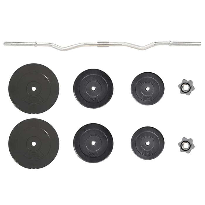 Set halteră ondulată cu greutăți, 60 kg - WALTI WALTI